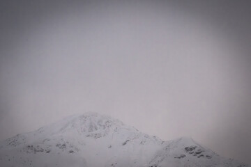 snow covered mountains