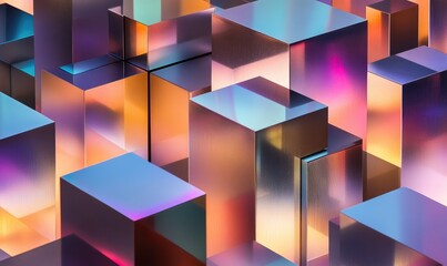 A bunch of cubes with different colors