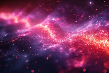 A purple and red galaxy with a lot of glitter