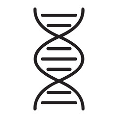 DNA Strand Silhouette Vector Icon.