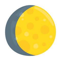 Waxing Gibbous Moon Emoji Icon Illustration. Phases of the Moon Vector Symbol Emoticon Design Doodle Vector.