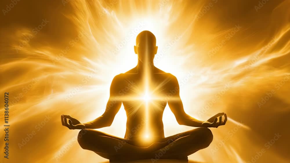 Poster Explore the Inner Light of Meditation in a Tranquil Atmosphere of Reflection and Serenity