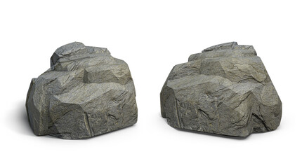 Obraz premium Isolated large gray stone for setting the scene