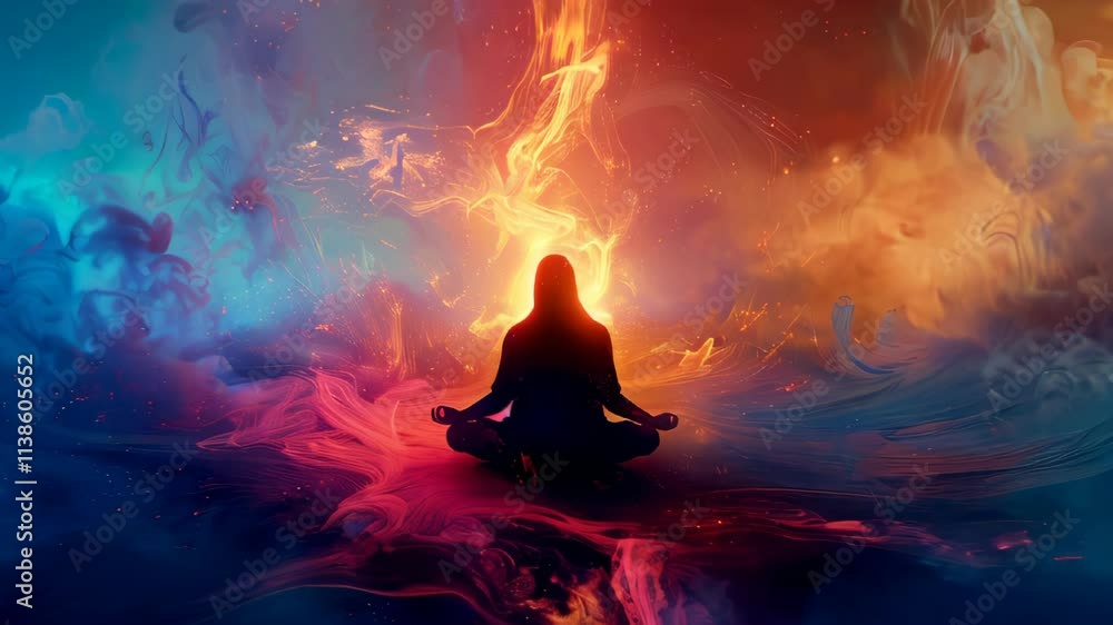 Poster explore the tranquil depths of meditation and find your inner peace through reflection