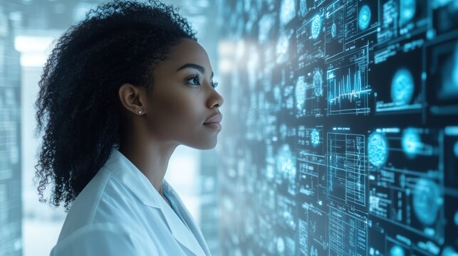Profile of a Female Doctor in a Modern Setting