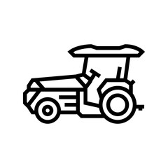 smart tractor agri tech line icon vector. smart tractor agri tech sign. isolated contour symbol black illustration