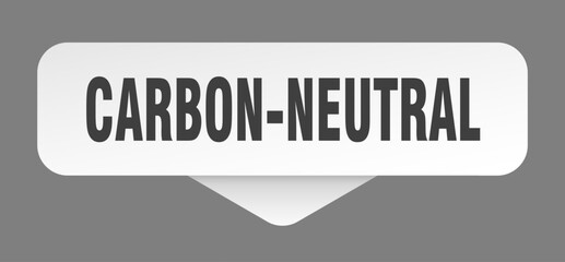 CARBON-NEUTRAL sign on transparent background