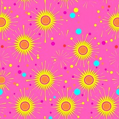 Pink Fiesta: Sunshine Burst Pattern 