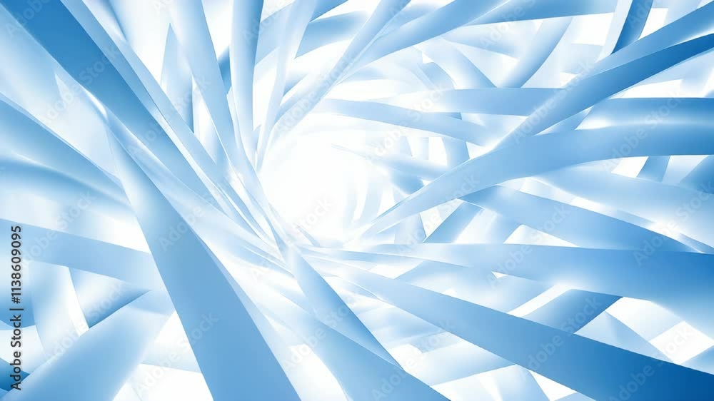 Poster exploring a mesmerizing spiral of white tape in an ethereal light setting