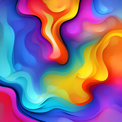 Obraz premium Liquid gradient mesh. Abstract wavy background. Color blend. Modern blurred texture. Liquid vibrant color flow. Template for posters, ad banners, brochures, flyers, covers, websites. 8k quality. gener