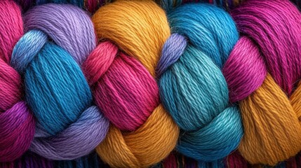 Colorful Yarn Texture