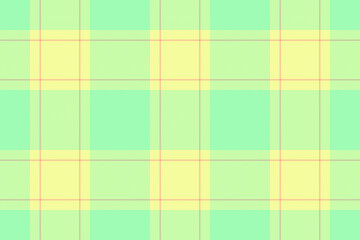 Infant pattern texture vector, template textile plaid check. Service tartan seamless fabric background in lime and green colors.