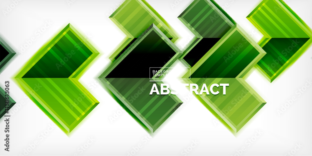Poster Arrow symbols created with 3d effects and line texture geometric abstract background