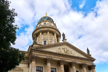 Berlin Germany New Church Deutscher Dom. The New Church also known as the German Church on Gendarmenmarkt square. Berlin, Germany. 


