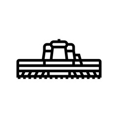 harvesting machine agri tech line icon vector. harvesting machine agri tech sign. isolated contour symbol black illustration