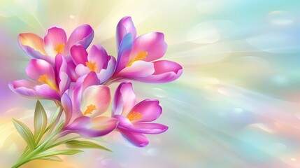 Fototapeta premium pink and white flowers