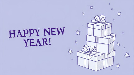 Happy New Year poster. New Year, New Beginnings!