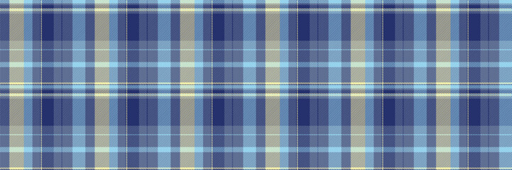 Professional pattern background tartan, uk texture seamless fabric. Panel textile check plaid vector in blue and cyan colors.