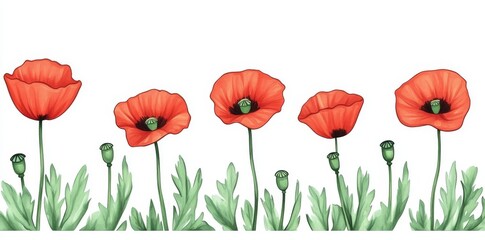 Fototapeta premium set of tulips