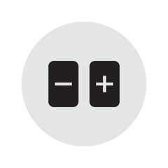 Simple Vector Illustration of Plus and Minus Icons.