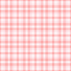 Famous check textile fabric, 40s pattern tartan background. Seventies plaid seamless vector texture in light and lavender blush colors.