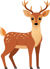 Fototapeta premium deer cartoon isolated on white
