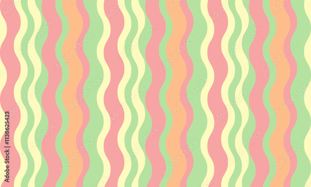 Aufkleber vertical striped design with flowing curves and textured waves. artistic colors blend with simplicit