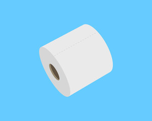 Toilet paper roll or tube icon design, template for wc. Bathroom hygiene icons, kitchen cleaning towel. Blank soft scroll product.