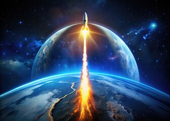 From Earth to orbit: Rocket launch infographic&acirc;&euro;&rdquo;a clear, concise roadmap for your space-themed business presentations.