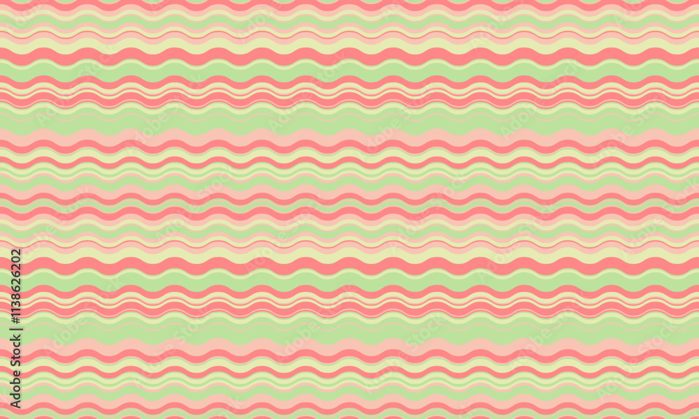 Aufkleber abstract background with wavy stripes in vibrant colors, creating a rippled, liquid effect. smooth c