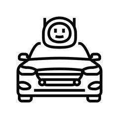 autonomous drone autonomous vehicle line icon vector. autonomous drone autonomous vehicle sign. isolated contour symbol black illustration