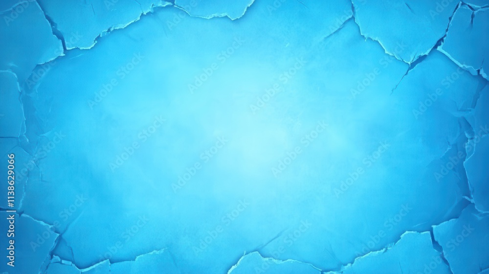 Poster blue abstract background with cracked texture and smooth gradient effect