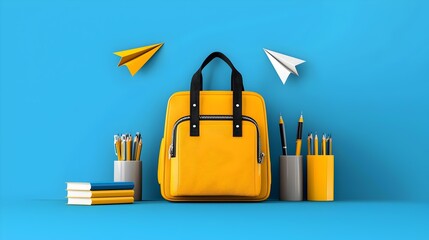 Bright and Cheerful Linear Design Template for Back to School Visuals and Promotional Materials