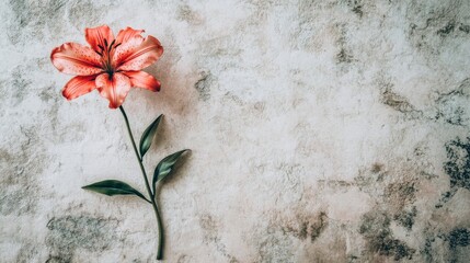 A hyperrealistic design of a pink flower on a clean white space, emphasizing the fine texture and aesthetic appeal