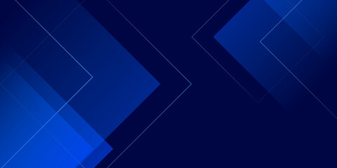 Blue abstract background with triangles and lines