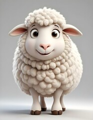 Cute Cartoon Sheep Character