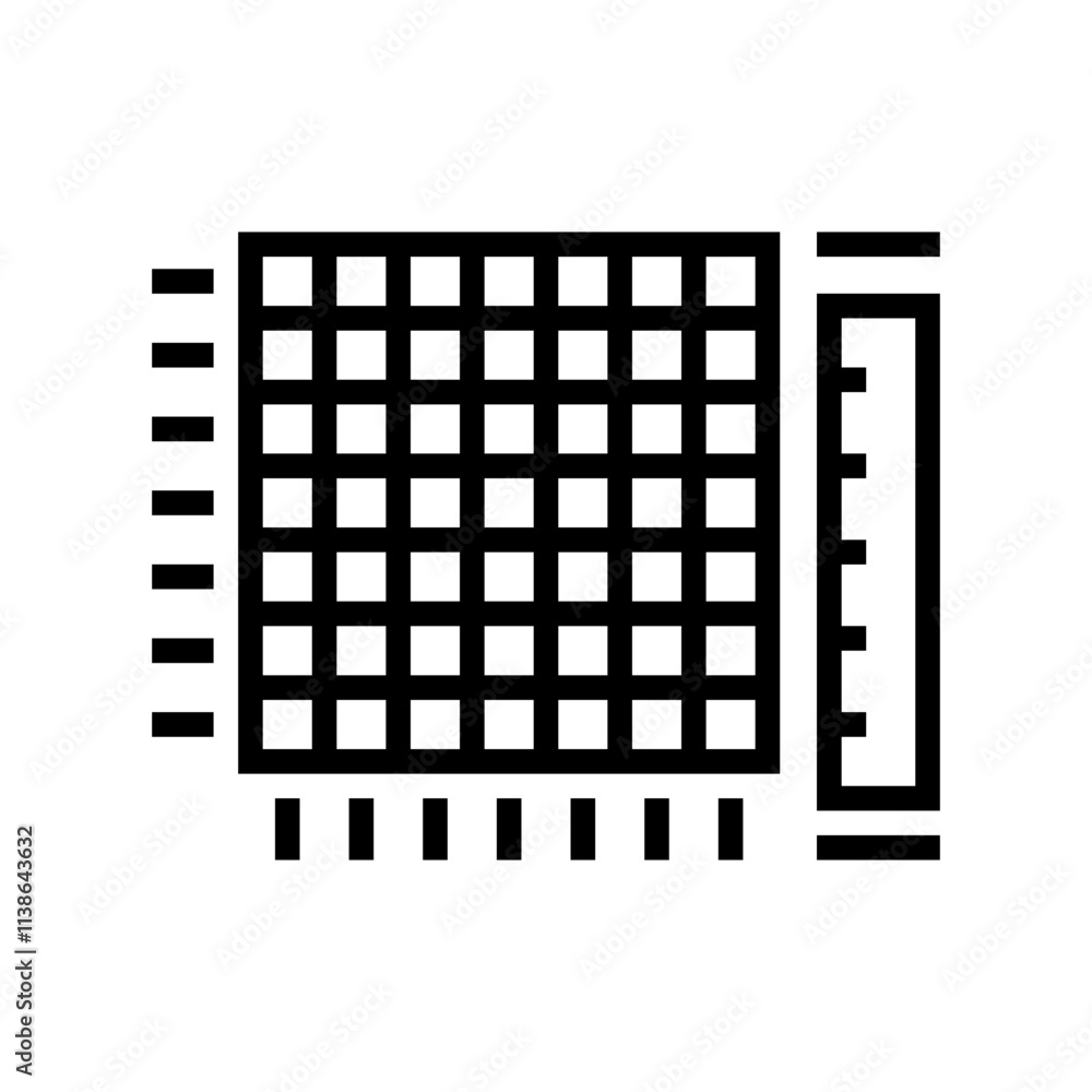 Poster heatmap big data line icon vector. heatmap big data sign. isolated contour symbol black illustration