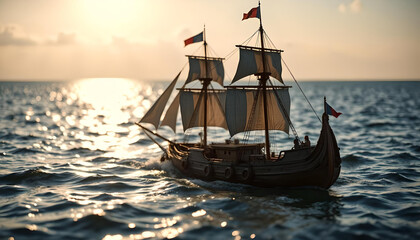 ship in the sea