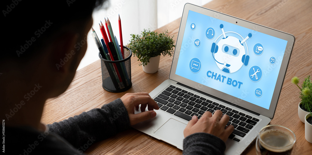 Poster chatbot software application for modish online business that automatically reply to customer questio