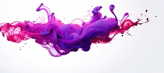 Black ink in water isolated on white background