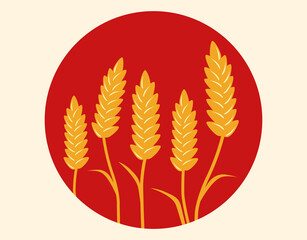 Vector banner of wheat ear. Vector illustration of wheat ear.