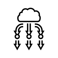 load balancer cloud computing line icon vector. load balancer cloud computing sign. isolated contour symbol black illustration
