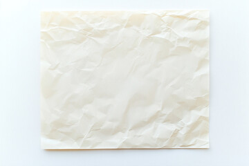 Crumpled paper on a white surface ready for notes
