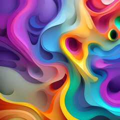 Obraz premium Liquid gradient mesh. Abstract wavy background. Color blend. Modern blurred texture. Liquid vibrant color flow. Template for posters, ad banners, brochures, flyers, covers, websites. 8k quality. gener
