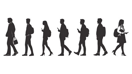 Obraz premium group of people silhouettes