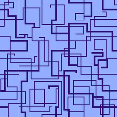 abstract seamless geometric pattern of straight lines in blue tones, vector illustration for prints on fabrics, packaging, covers and for interior design and scenes in abstract techno style