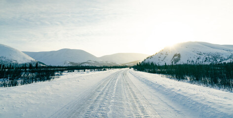 snowy road