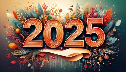 "2025" poster flowers 