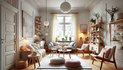 Minimalist Space with Wooden Furniture