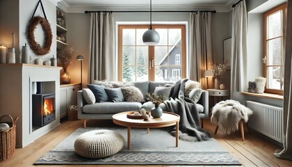 Sofa and Colorful Wall Art